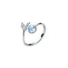 Korean Style Mermaid Tears Moonstone Zircon Ring – Women's Fashionable Inlaid Diamond Design