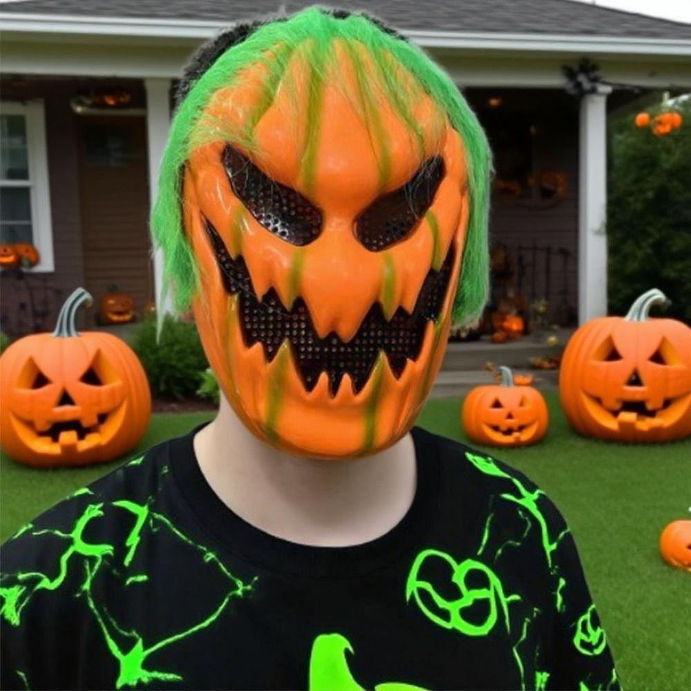 Creativity Halloween Cosplay Mask Realistic Pumpkin Full Face Mask  Carnival Party