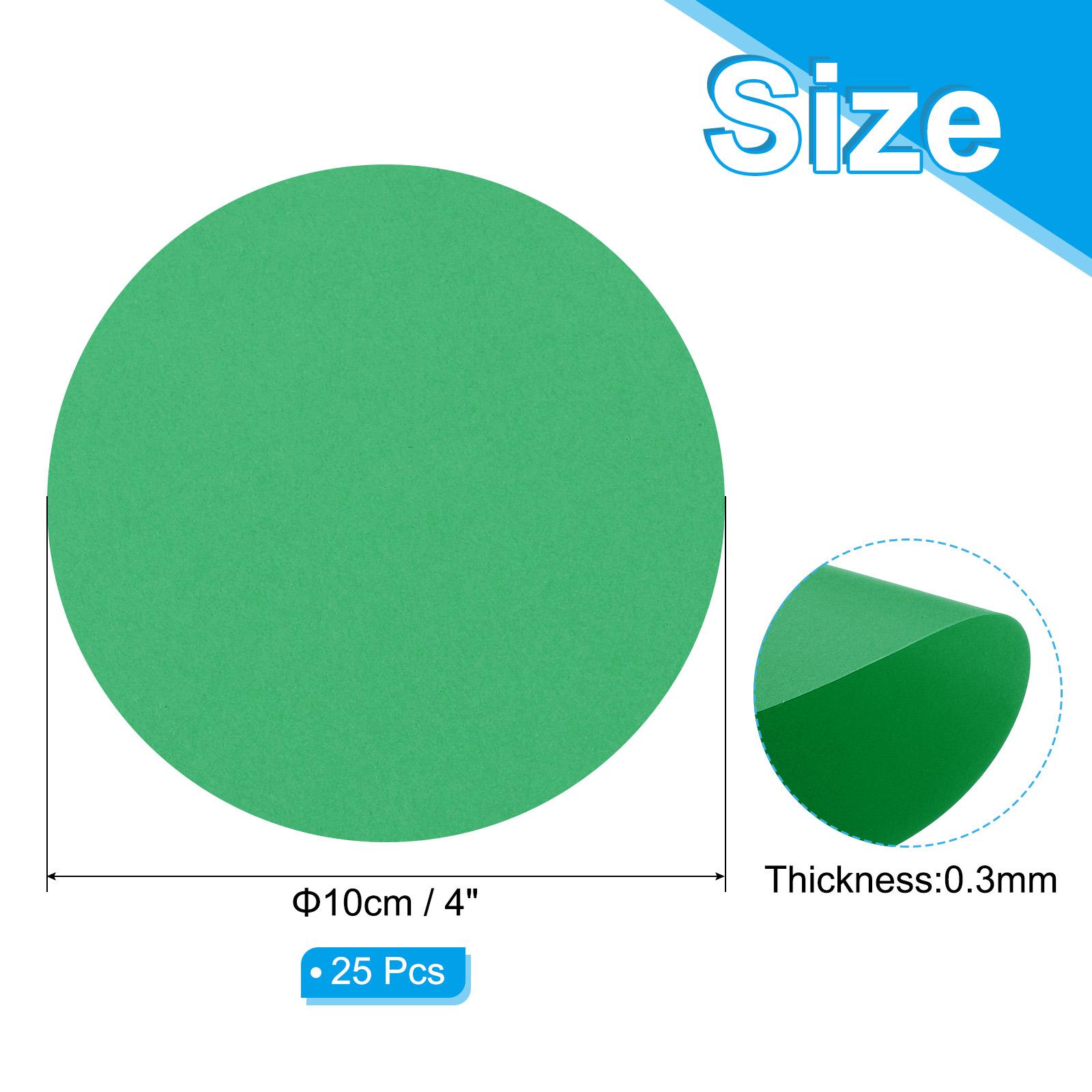 

25Pcs 4inch Circle Card Stock Round Labels Paper Card Cutouts Paper Thick Cardstock Coaster for DIY Craft Bulletin Board Decor темно-зелений колір