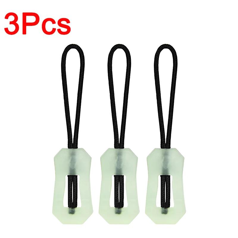 6/1Pcs Luminous Zipper Rope Handle Zipper Rope PVC Slider Head DIY Repair Kit Bags Clothes Zipper Rope Sewing Supplies Accessory