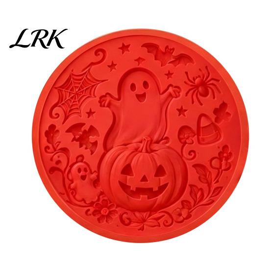 Weatherproof Concrete Craft Molds Silicone Stepping Stone Mold for Halloween DIY Garden Pathway, Flexible Reusable Casting Decorative Backyard