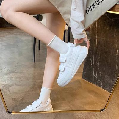 Klittenband Koreaans dikke zool verhogend lente en herfst nieuwe meisjes veelzijdige casual board schoenen dames