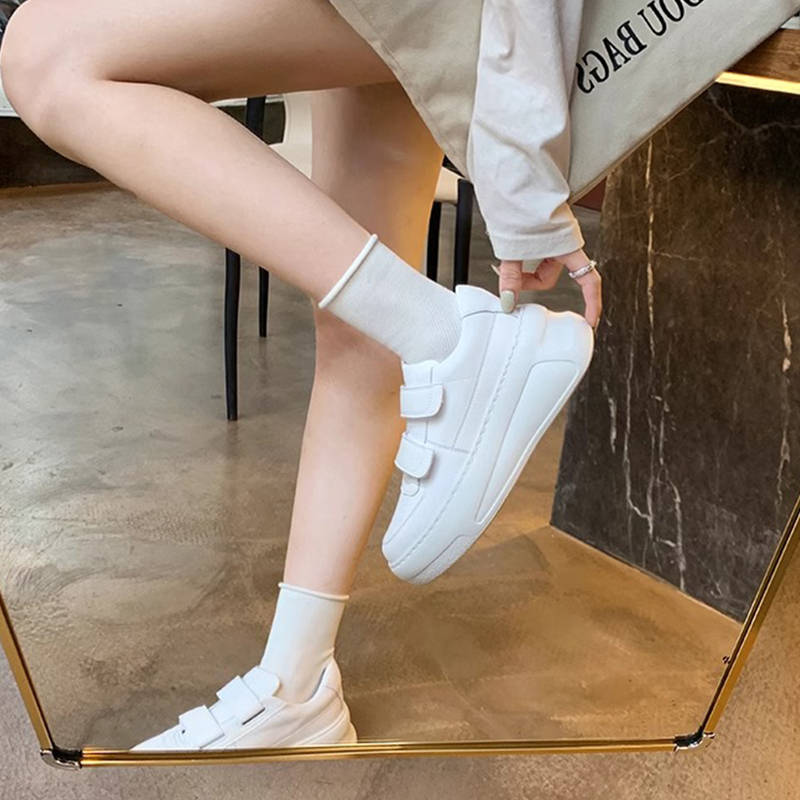 Velcro Korean thick-soled heightening spring and autumn new girls versatile casual board shoes women