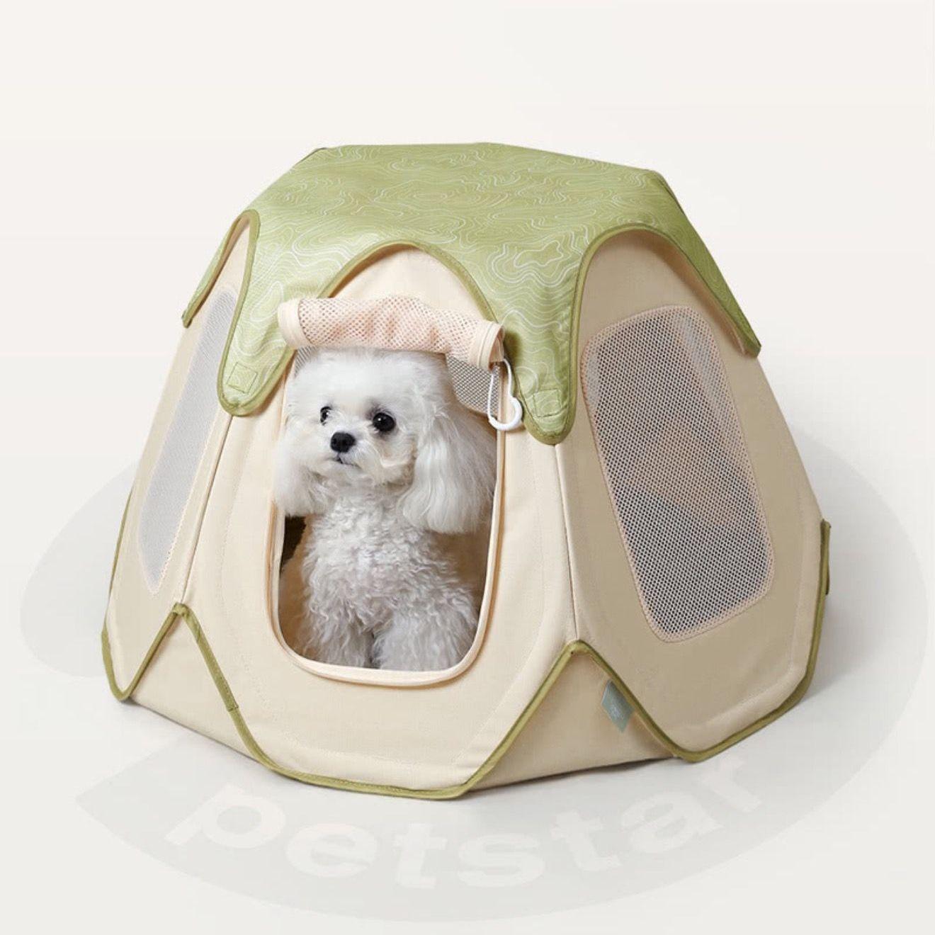 

Foldable Pet Tent Breathable Mesh Cat House with Removable Cover Outdoor Travel Semi-Closed Cat Dog Bed Pet Products Supplies