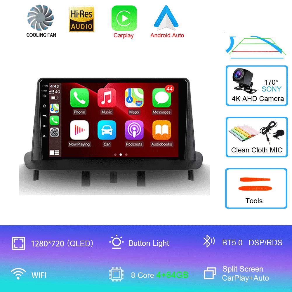 Android 14 Video Player  Car Radio For Renault Megane 3 2008 - 2014 Multimedia Navigation GPS No 2din 2 Din Dvd