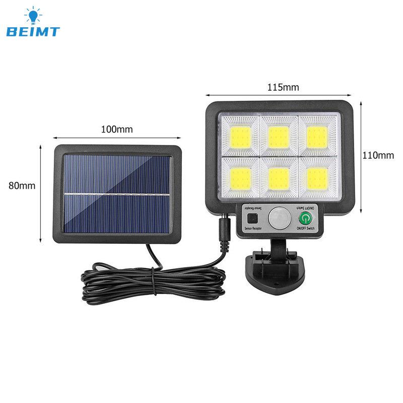 56LED/72/108/117COB Solar Split Wall Lamp 3-mode Outdoor Waterproof Motion Sensor Garden Emergency Street Lamp Remote Control Wall Lamp