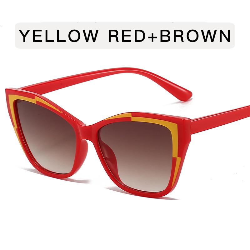 European American Sunglasses Women Vintage Stylish Cat Eye Shape Outdoor Sun Glasses Travelling Driving Sunglass Women