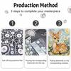 Frameless Pearl Painting Kit Cute Deer Pattern DIY 3D Bead Art Canvas Relaxing Handmade Craft for Adults Home Decor
