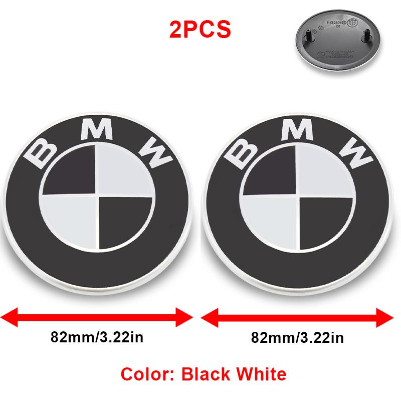 Drswk4 2Pc ABS 82mm 74mm Car Front Hood Emblem Rear Boot Trunk Logo For BMW M G20 G32 G11 X3 X5 X4 X6 X7 G30 G12 F40 F30 X1 Accessories