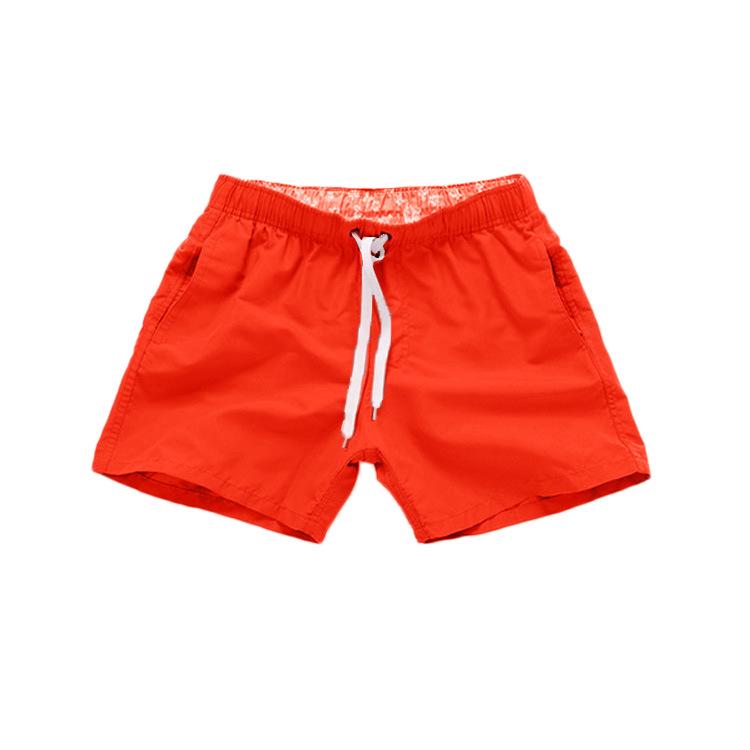 Mens Swim Trunks with Side Pockets Summer Casual Solid Color Beach Shorts Quick Dry Lightweight Board Shorts Swimwear Swimsuit