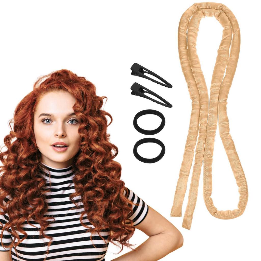 Tiktok Overnight Heatless Hair Curler for Long Hair - Soft Fine Wave Crimper