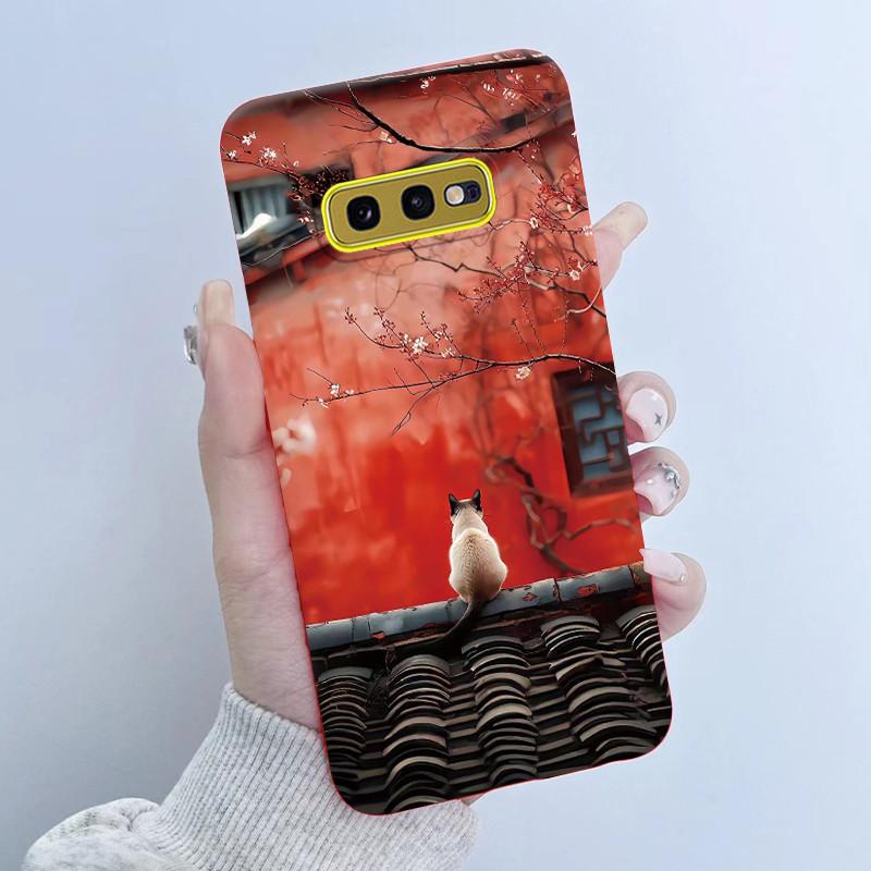 For Samsung Galaxy S10e Phone Case Flower Girls Design Soft Silicone TPU Back Housing for Galaxy S10E S10 E SM-G970F/DS Covers