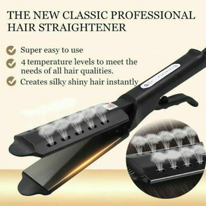 Adjustable Temperature Straightener: Damage-Free Hairstyling Tool for Bangs and Hair.