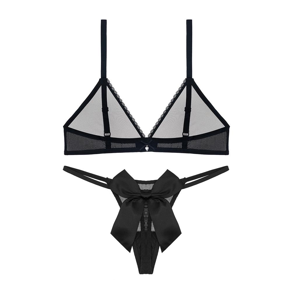 Buy Ladies Seethrough Bra and Lace Panty Set at affordable prices