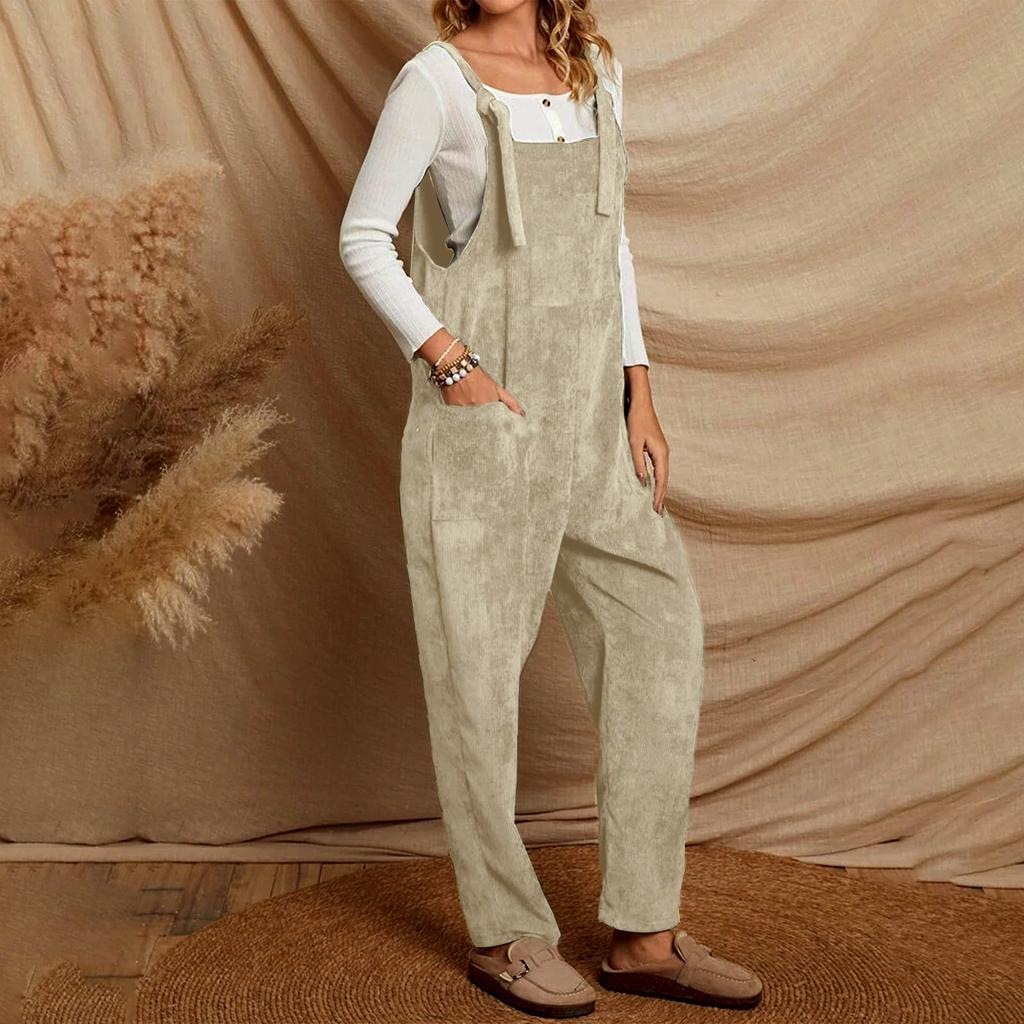 Corduroy Overalls For Women Overalls Women Overall Jumpsuit Color Loose Fit Jumpsuit