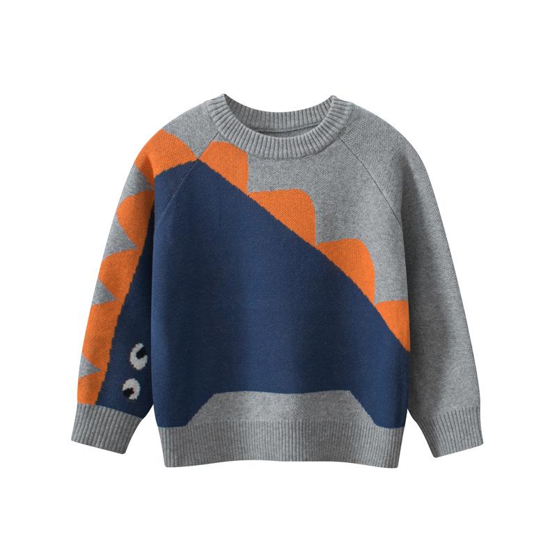 27kids Dinosaur Sweater for Boys - 2024 Autumn/Winter Knitwear Collection 90cm