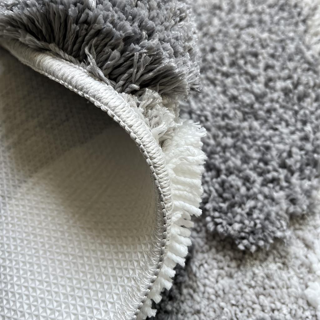 [Weiche Badematte] Weiche Plüsch-Kieselform-Badematte | Rutschfeste Rückseite, Ultrafine Polyester-Mischung, Mehrfarbige Optionen für Schlafzimmer- & Wohnzimmerdekor