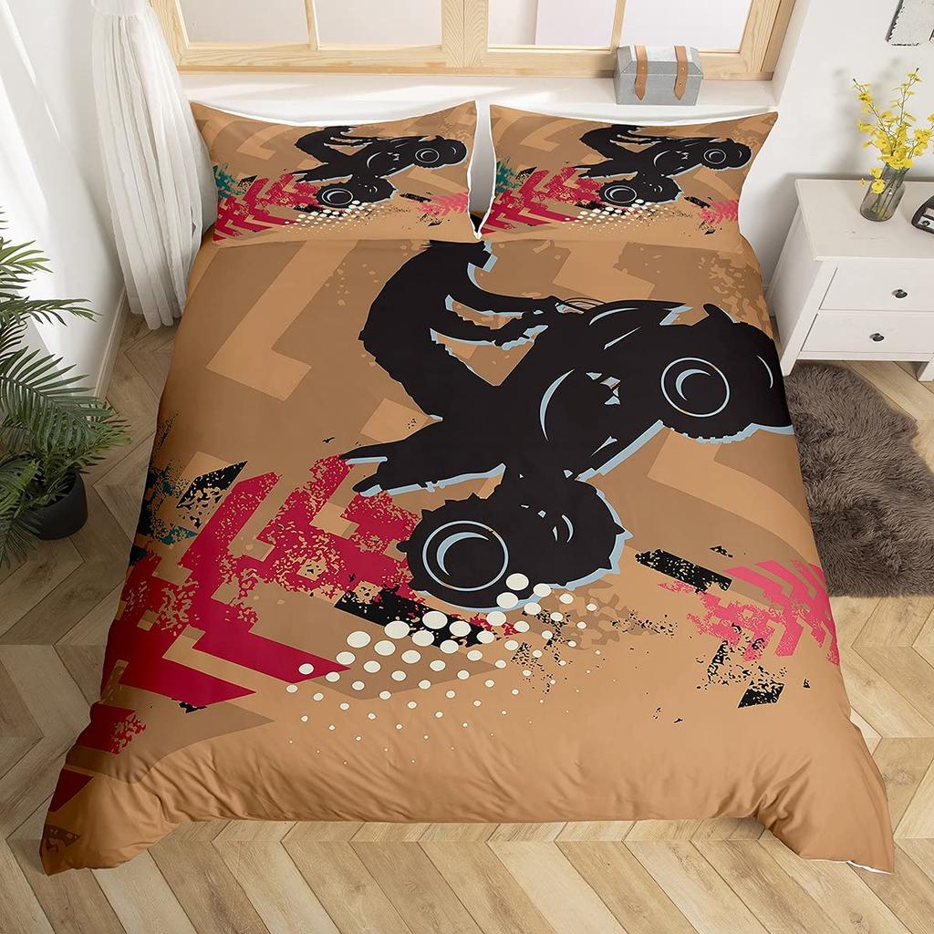 Dynetrekk for terrengsykkel Ekstremsport Sengetøysett Sykkelfører Dundyne Trekk Racing Dirt Bike Dynetrekk Twin Queen Size