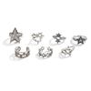 Hip-Hop Personality Thorn Heart Ring for Men, Fashionable Niche Five-Pointed Star Index Finger Ring, Men's Jewelry