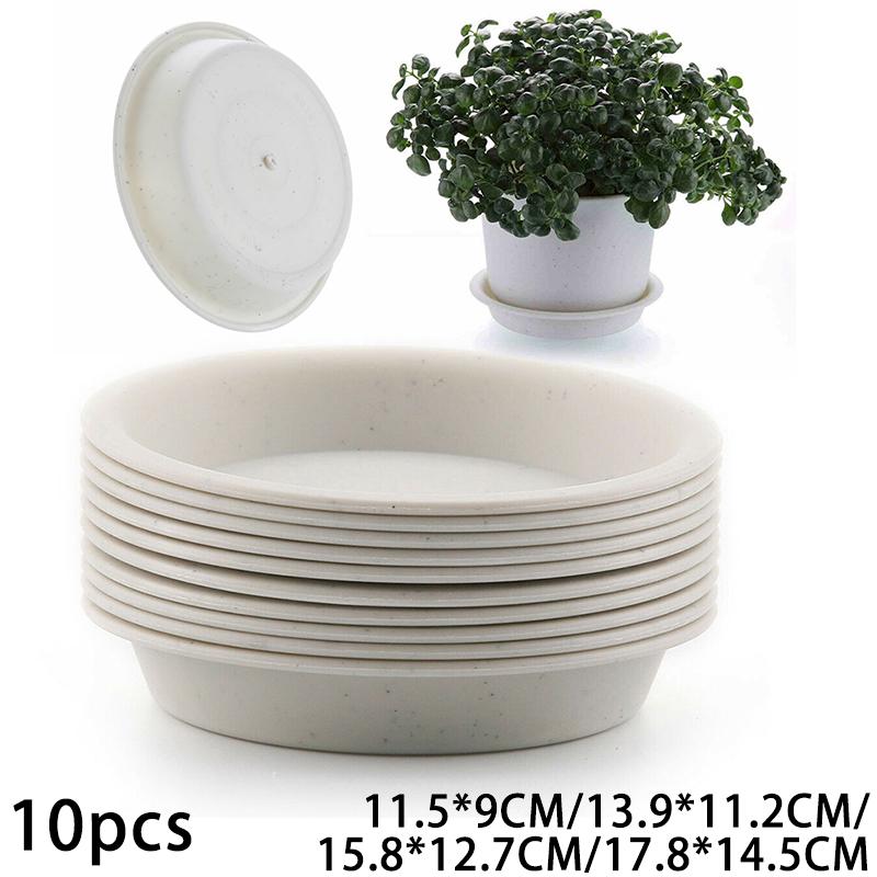 Plastic-Saucer Base Round Plant Flower Pot Plate Water Drip Tray Planter-Garden