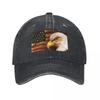 Bald Eagle with Flag Baseball Cap Tactical Cap Anime Hat Fishing Cap Snapback Luxury Women Unisexs