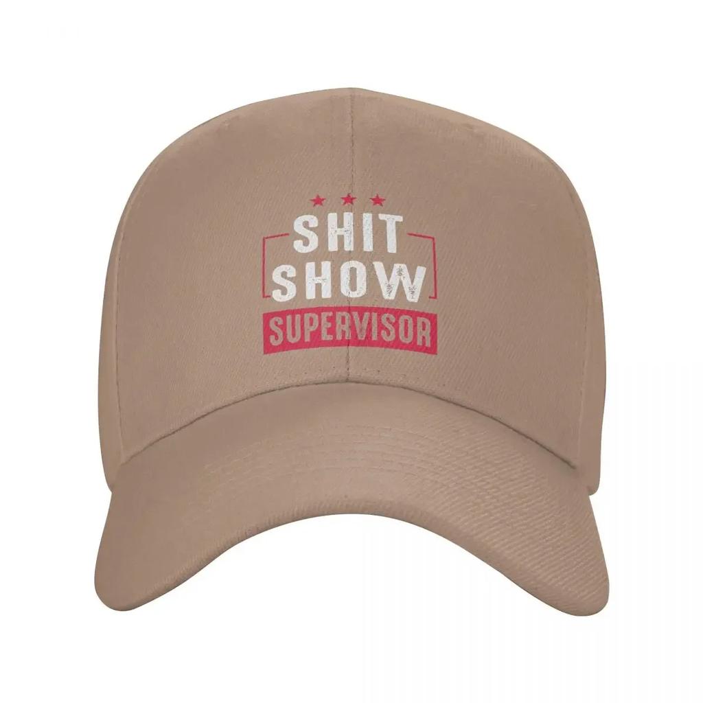 Custom Shit Show Supervisor Baseball Cap Women Adjustable Funny Black Humorous Sarcasm Quotes Dad Hat Streetwear Snapback Caps