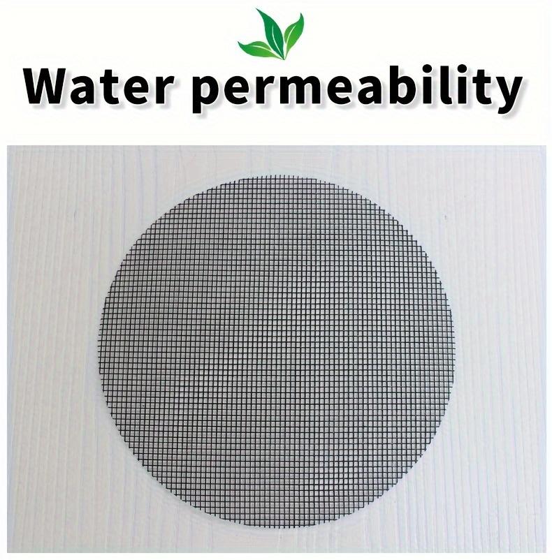 50pcs Round Drainage Mesh Pads for Flower Pots - Breathable, Prevents Soil Leakage, Reusable Mesh for Bonsai, Gardening Mesh