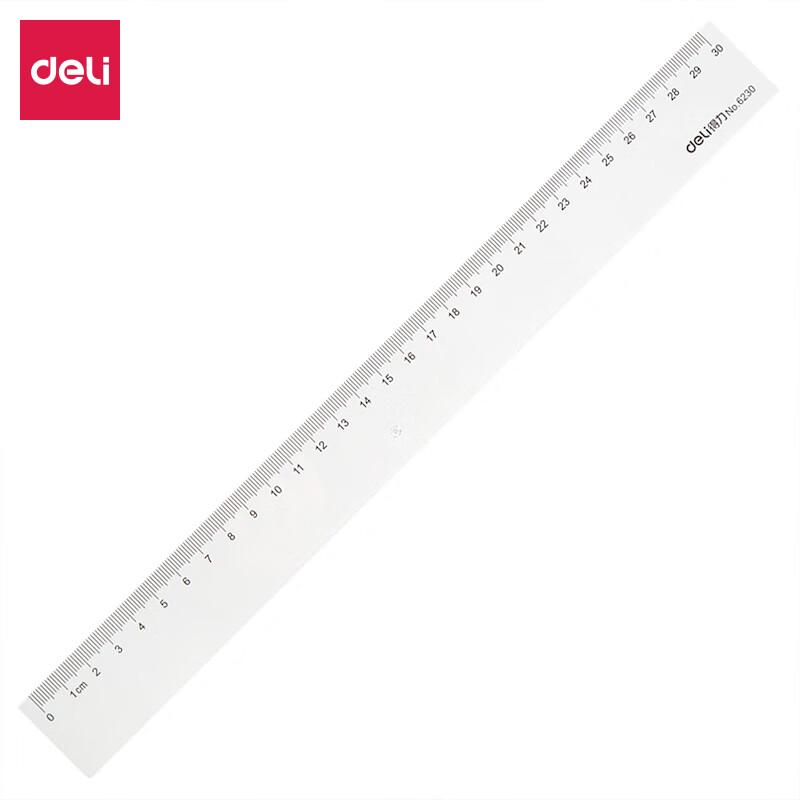 Deli 30cm Plastic Straight Rulers, 5-Pack