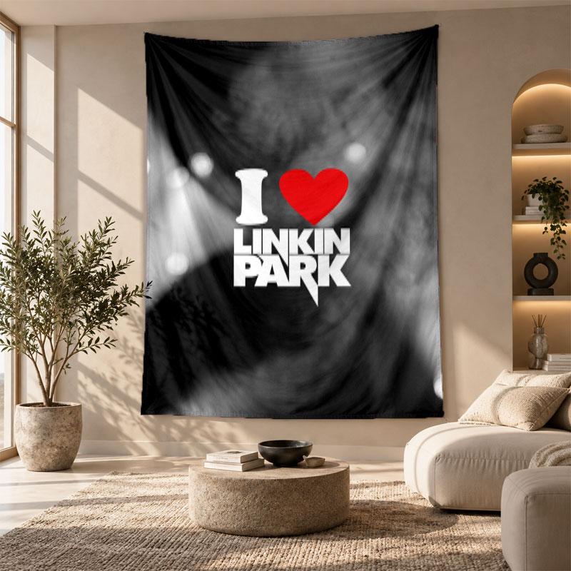 Decorative Tapestry,Linkin Park Printed Wall Art, Lightweight Wall Hanging For Bedroom Background