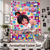 Wall Hanging Tapestry With Custom Name & Text, Cleo & Cuquín Decorative Tapestry For Bedroom
