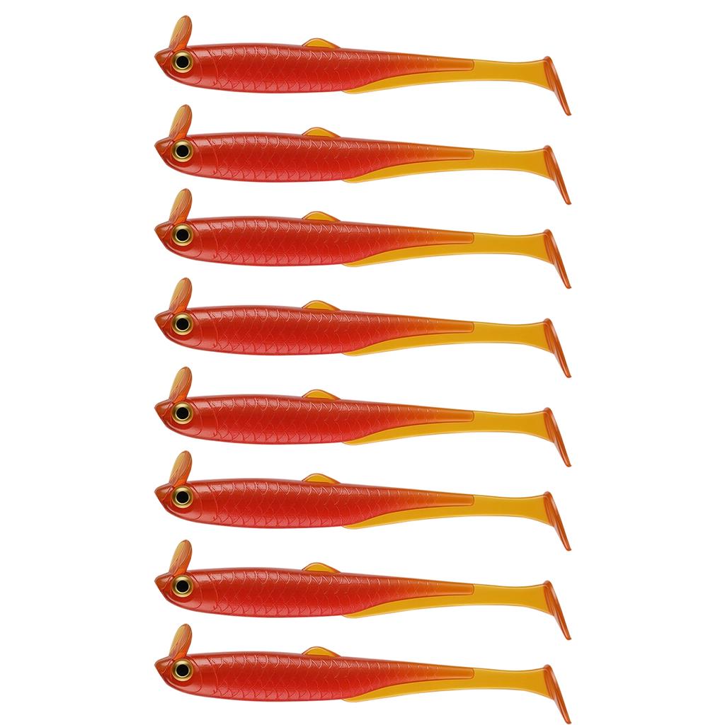 8 Pack Soft Plastic Tail Fishing Multicolor Swimbait for Trout