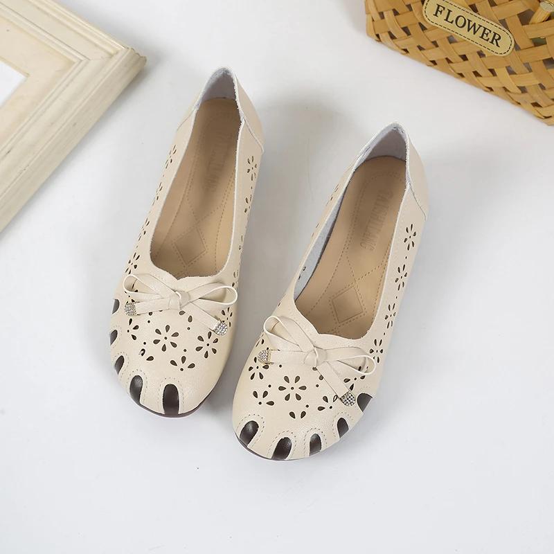 

Мода 2025 Горячая Распродажа Женская Обувь Неглубокие Женские Балетки Мода Ажурные Новые Бант-бабочка Повседневные Легкие Мягкая Подошва Плоские Низкий Каблук 40 бежевый