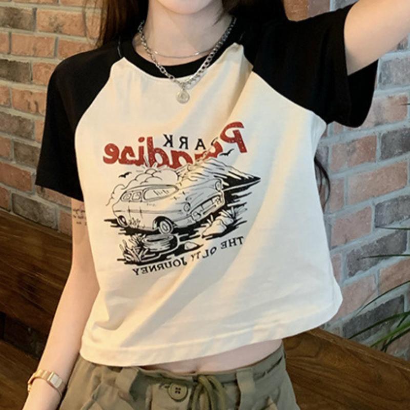 

GMXIA Женская модная повседневная футболка с коротким рукавом и круглым вырезом и топ XXL абрикосовый