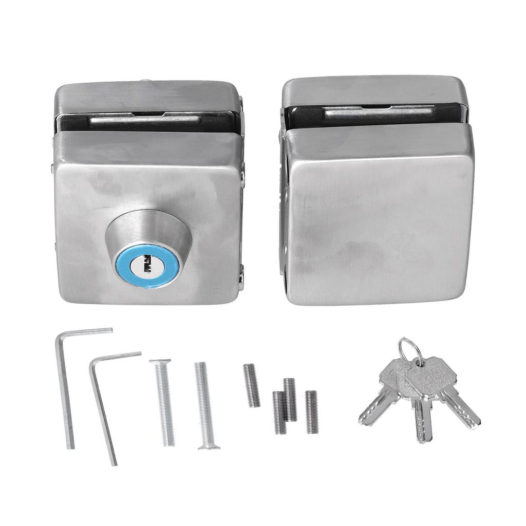 2PCS Push Sliding Gate Lock Split Safety Knob Stain Resistant Stainless Steel Glass Door Lock