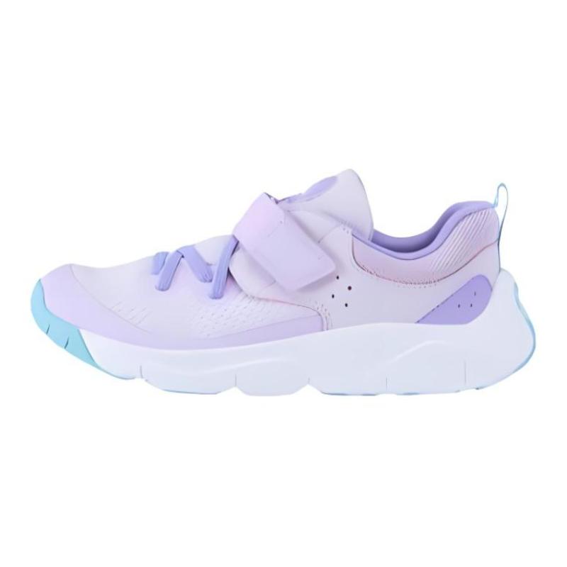 

DECATHLON Playful Fast Velcro Durable Breathable Low-Top Running Shoes Purple White Blue Kids 38