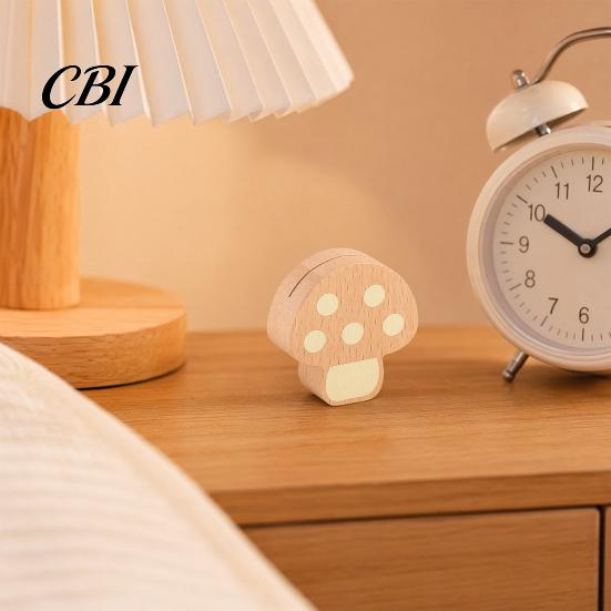 Table Number Holder Wooden Mushroom Place Card Holder, Mini Hedgehog Shape Farmhouse Note Picture Photo for Home Office Slotted