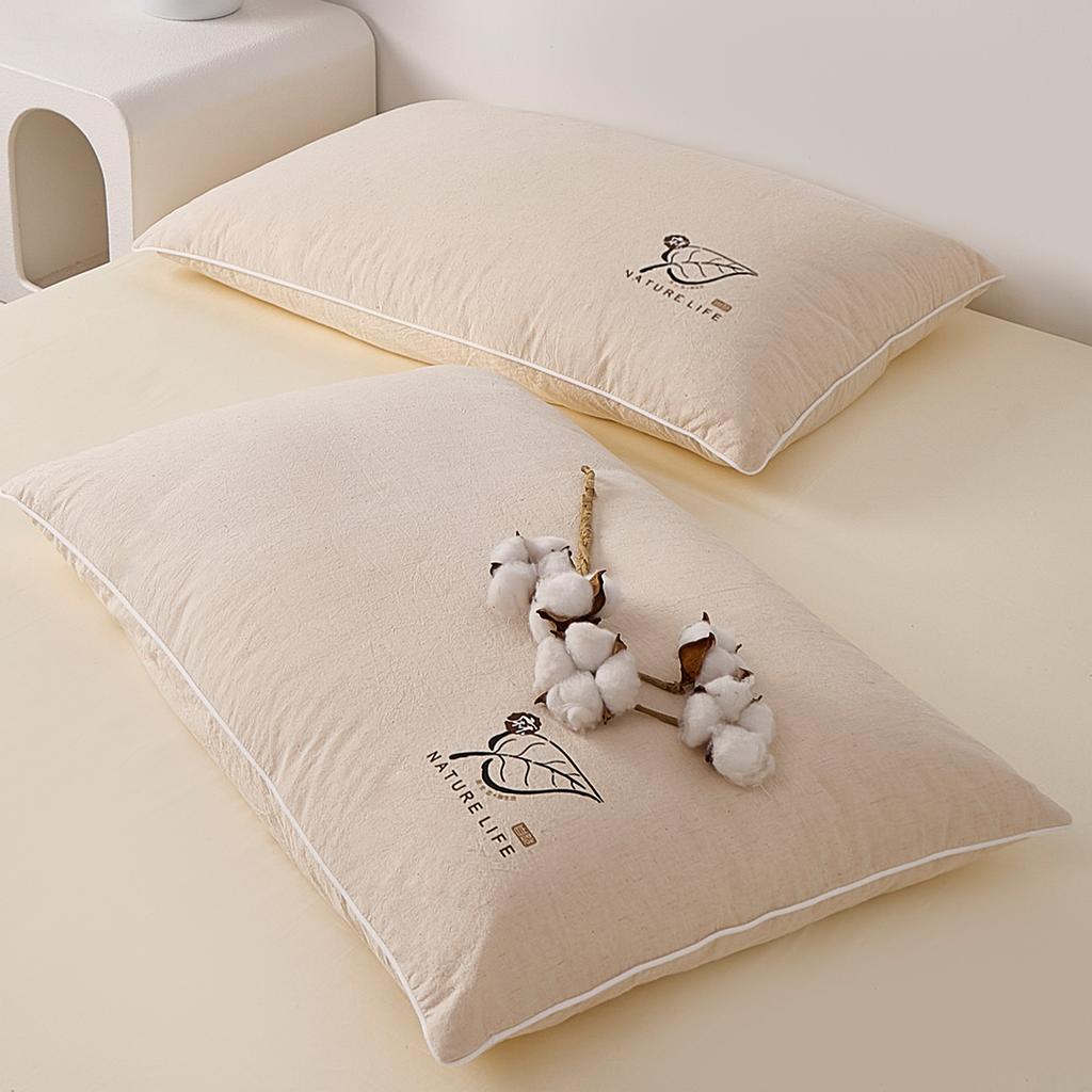 Linen, Pure Cotton, Household Neck Protection, Sleep Aid Pillow Core Pillow