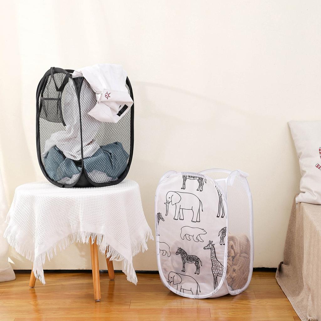 Household Dirty Clothes Basket Foldable Bathroom Laundry Basket Convenient Dirty Clothes Storage Basket Saves Space