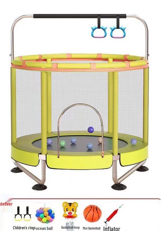 TLXT Kids  48-inch Foldable Indoor Trampoline with Handrail