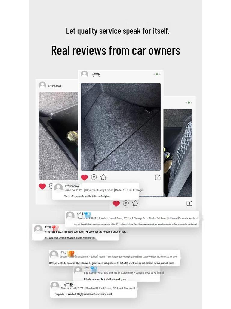 Enhanced Storage Box Side Organizers for 2025 Tesla Model Y/3 Trunks