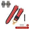 19x28mm Black Blue Red for Roger Dubuis EXCALIBUR Genuine Leather Watch Strap Special Interface Supple Moisture Wicking Design