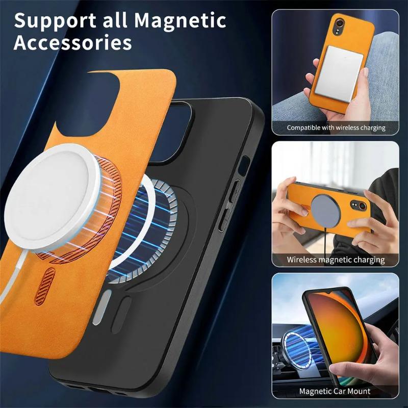 For Samsung Galaxy XCover7 Case for Magnetic Leather Back Cover for Samsung X Cover 7 Cases for Galaxy XCover 7
