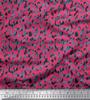 Soimoi Japan Crepe Satin Fabric Leopard Animal Skin Printed Craft Fabric by the metre 42 Inch