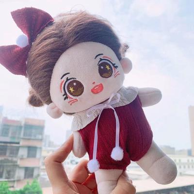 Head Cover 20cm Cotton Doll Dress Shoulder Strap Skirt Hoodies Cotton Doll Clothes DIY Dress Up Lolita Clothes Doll Accessories