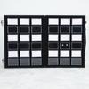 Clear Rectangular Jewelry Box with Handmade Leather Handle Displaying Organizers Suitable for Organizing Rings Bracelets