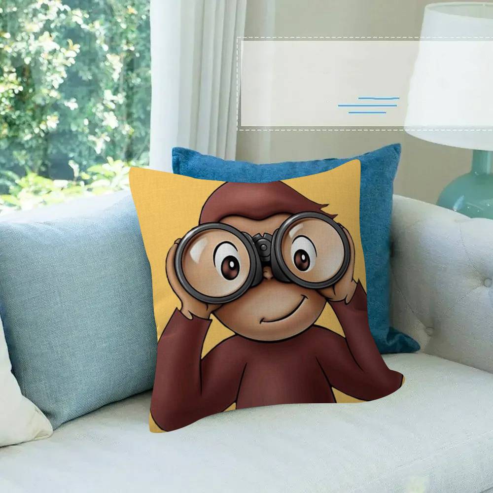 Movie Monkey Curious Cute George Cushion Cover Decorative Pillow Sofa Home Decor Case Pillow Cases