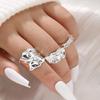 Trendy 3pcs Irregular Textured Rings Versatile and Luxurious Portable Jewelry Accessory for Personal Expression