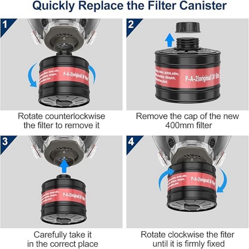 R40 Interfejs Filtr Maski Gazowej 40mm Pochłaniacz Respiratora Praktyczny Akcesorium Zamienne maska Maska gazowa chemiczna Respirator