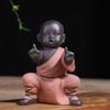 Chinese Style Decoration Decoration Kung Fu Little Monk Furnishings Living Room Study Tea Desktop Crafts Sand Pottery Tea Pet
