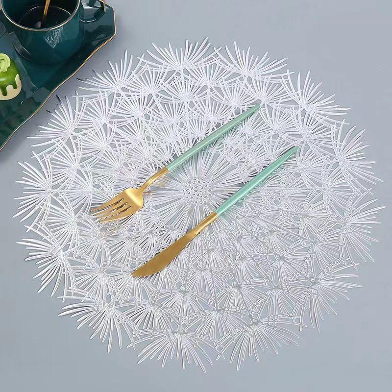 Dandelion Placemat Nordic Western Restaurant Insulation Mat Dining Table Mat Solid Color Home Decoration Mat